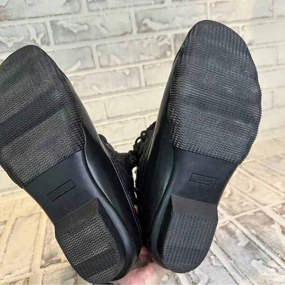 Sperry Women's Saltwater Nylon Quilt Rain Boot Black Size 9 - Picture 11 of 12